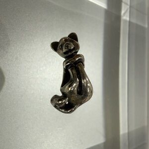 Retired Trollbeads Sterling Silver Big Cat Bead TAGBE-30086